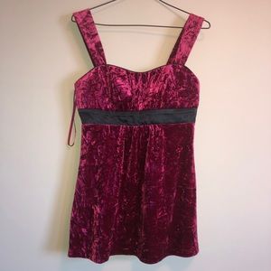 LeChateau maroon velvet top